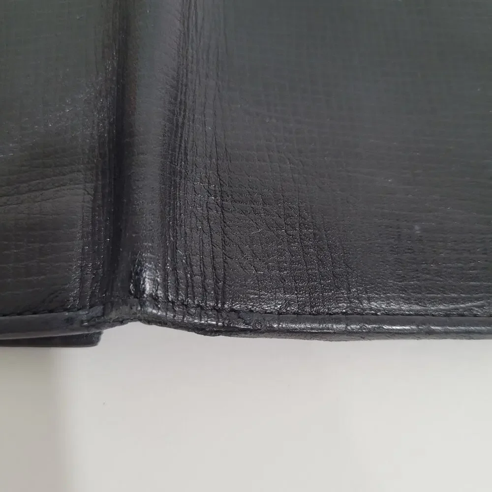 Hunting World Black‎ Wallet Long Checkbook Card Holder Leather Bifold Italian